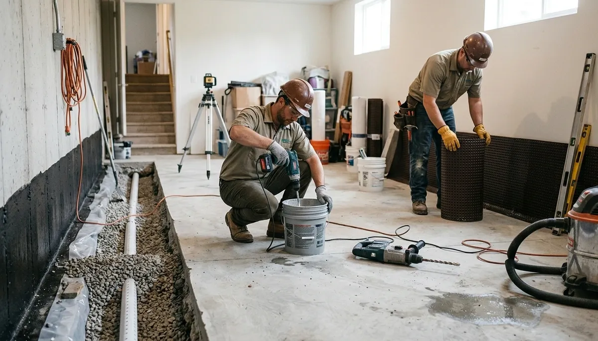 Basement waterproofing service in Akron, OH for wet basements and foundation moisture protection