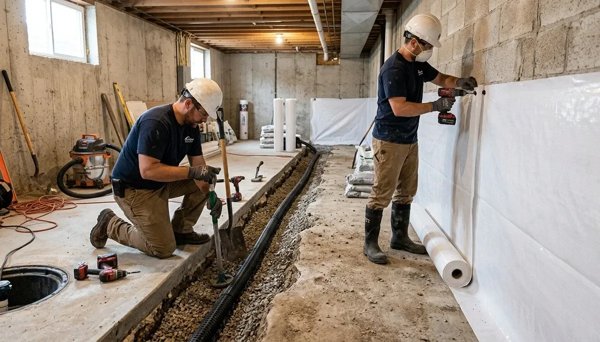 Akron, OH basement waterproofing service for wet foundations and water damage prevention