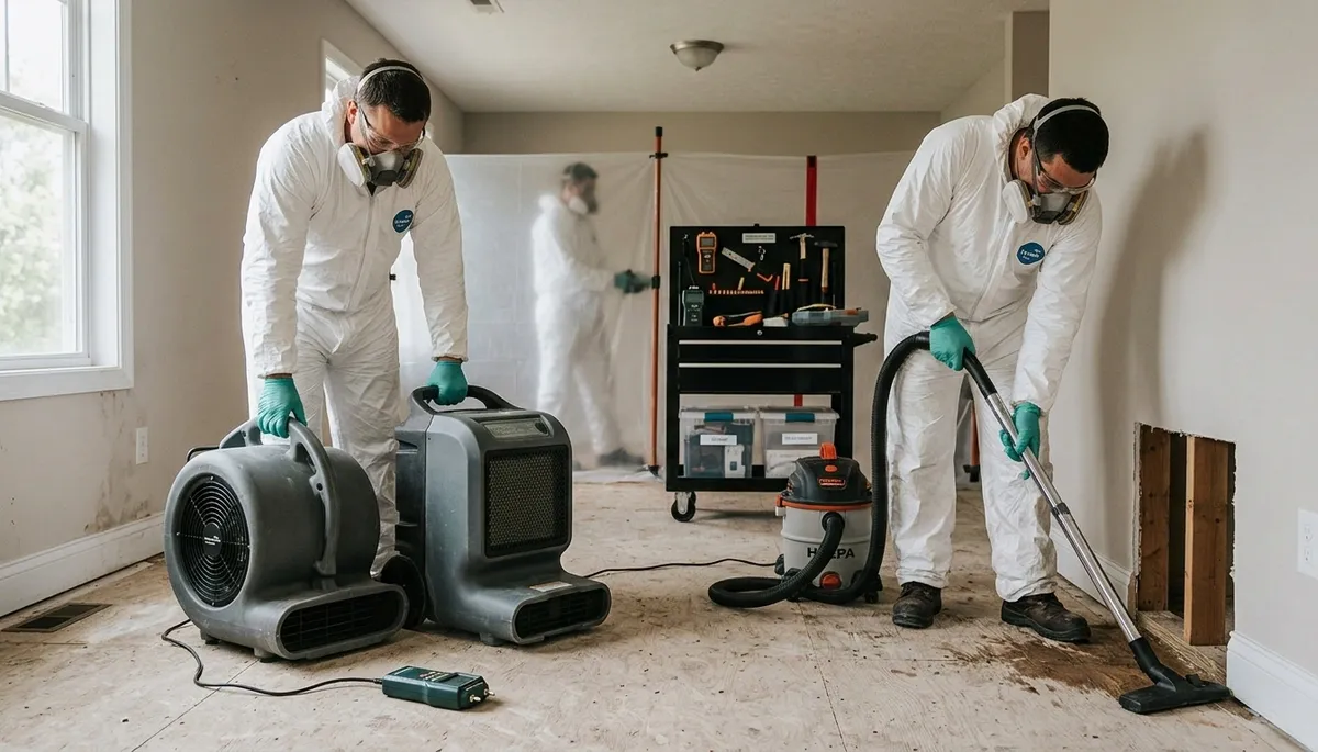 Akron, OH water damage restoration team providing 24/7 emergency home cleanup and repairs