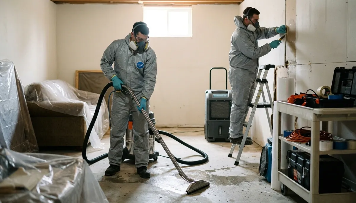 Akron, OH water damage restoration crew providing emergency home cleanup and repair