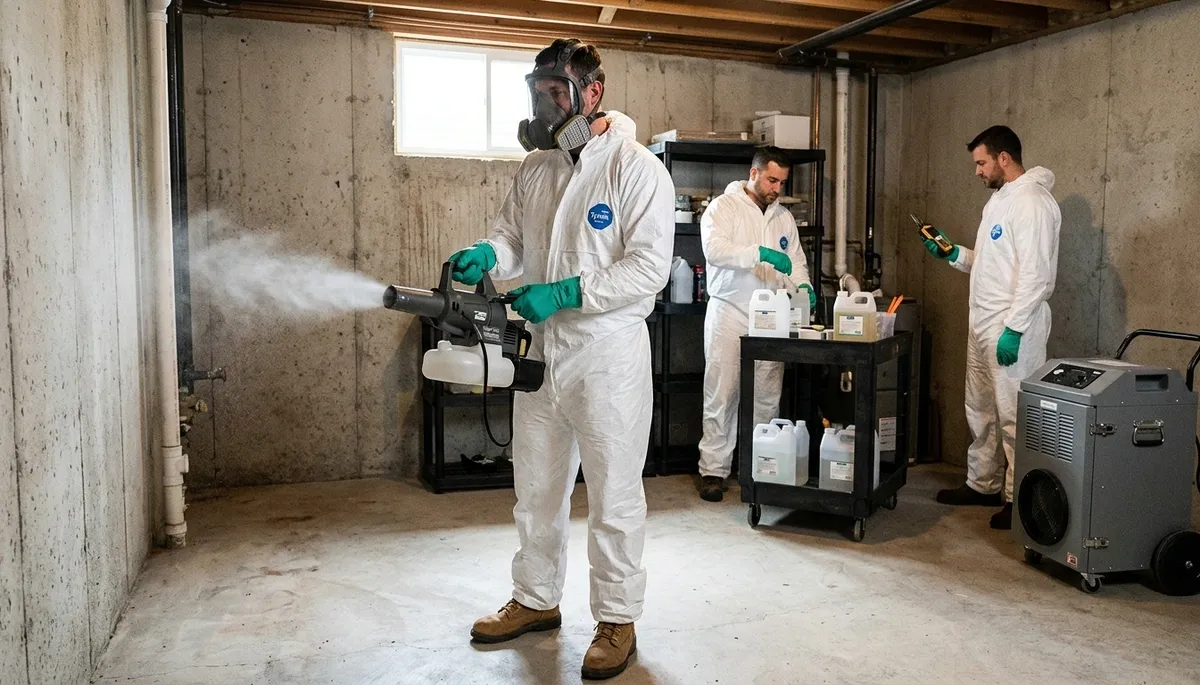 Akron, OH water damage team removing odor after moisture damage in a home
