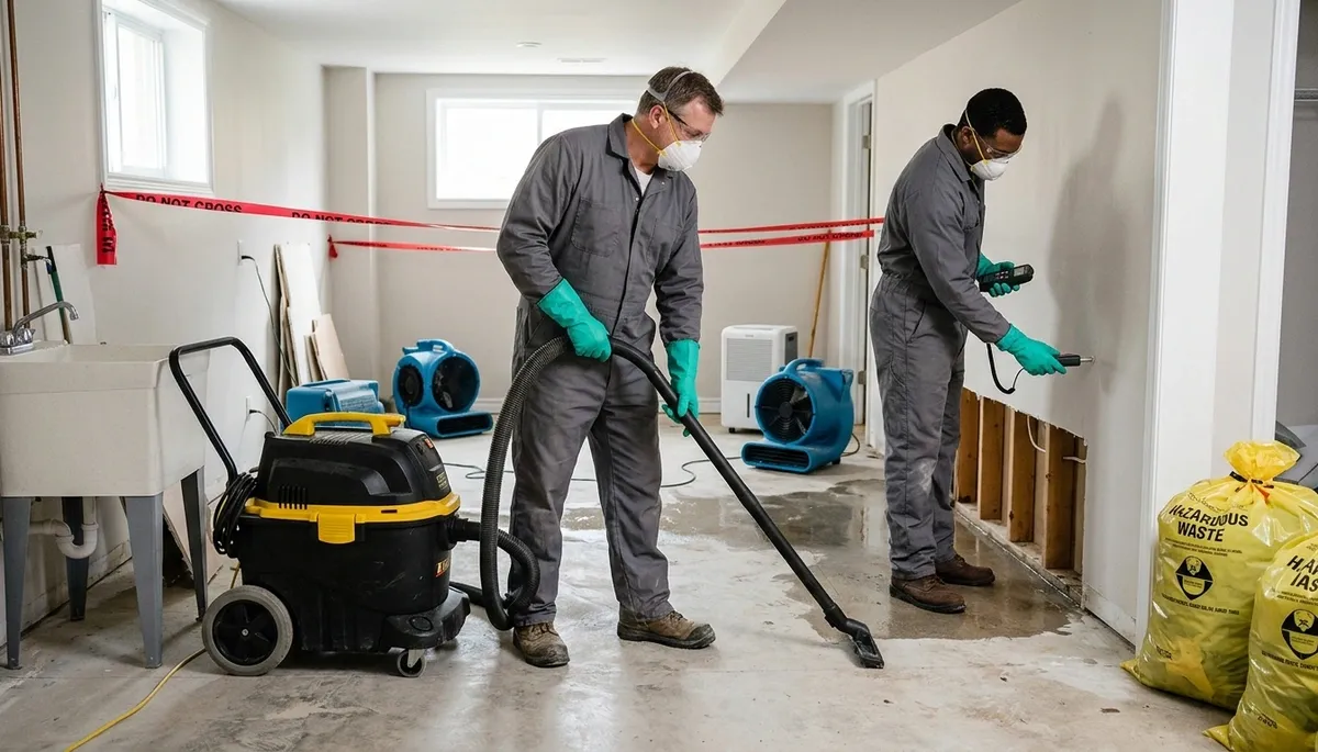 Sewer backup cleanup crew serving Akron, OH homes with 24/7 water damage restoration