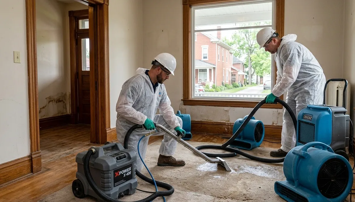 Water damage restoration team in Akron, OH serving local homes and businesses