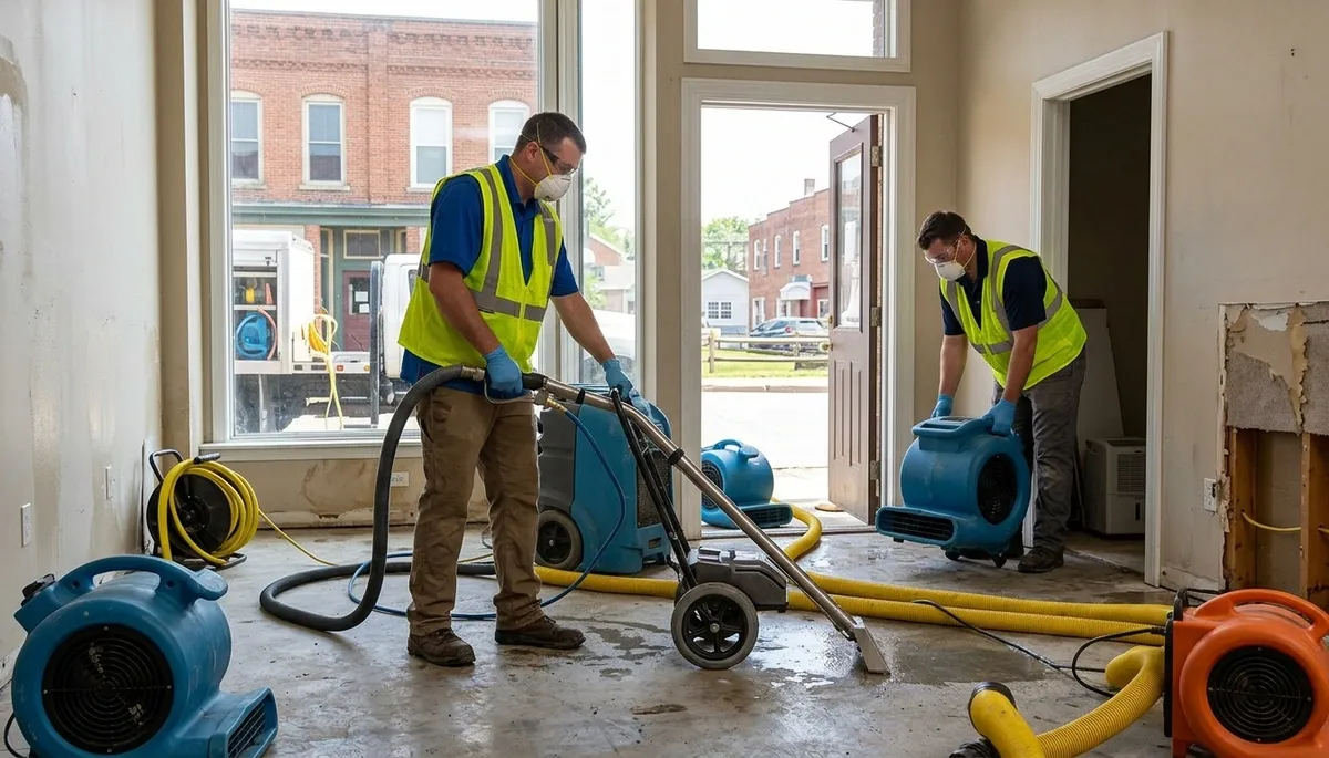 Water damage restoration team serving Akron, OH for fast cleanup and repair