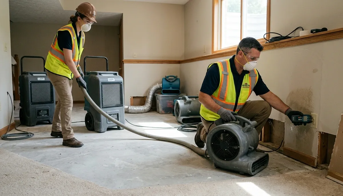 Water damage restoration team in Akron, OH serving homes and businesses