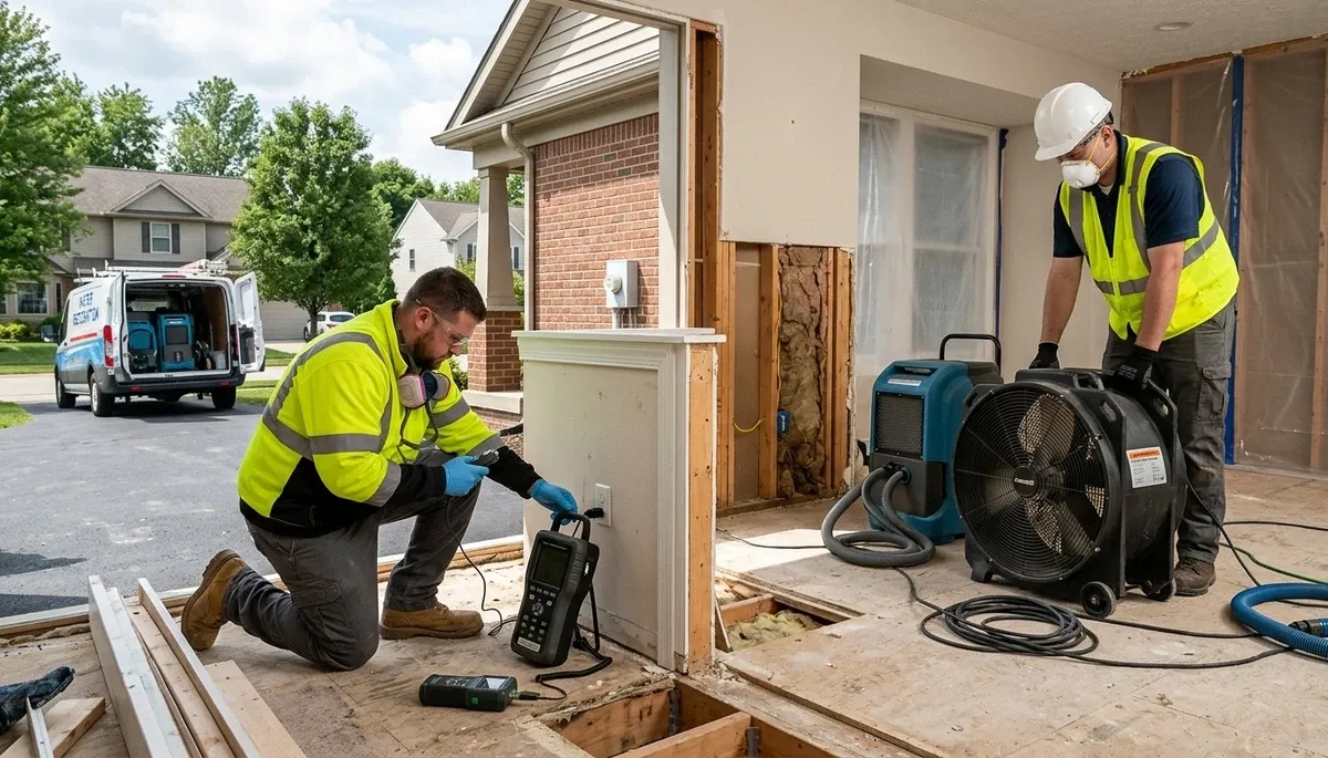 Water damage restoration team in Akron, OH serving homes and businesses