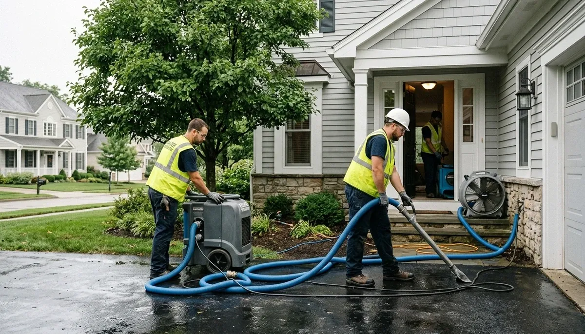 Water damage restoration team serving Akron, OH for fast cleanup and repair