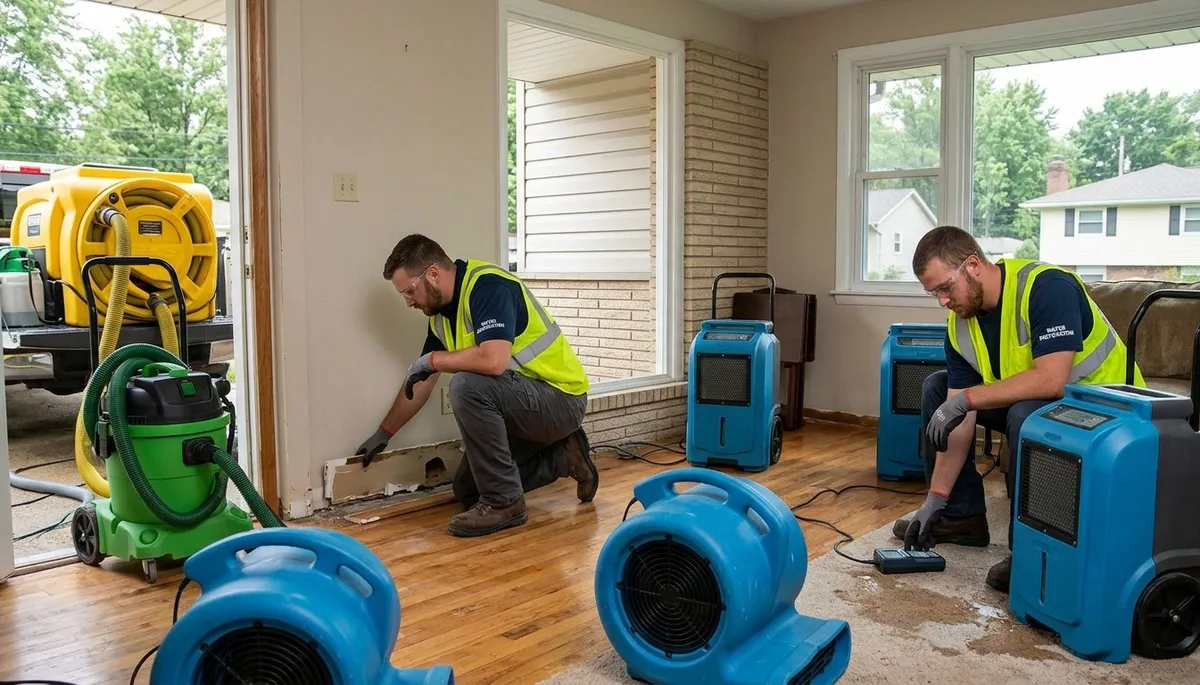 Water damage restoration team in Akron, OH serving homes and businesses