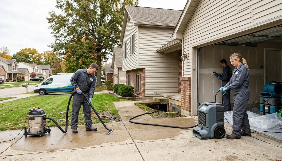 Water damage restoration team serving Akron, OH for fast cleanup and repair