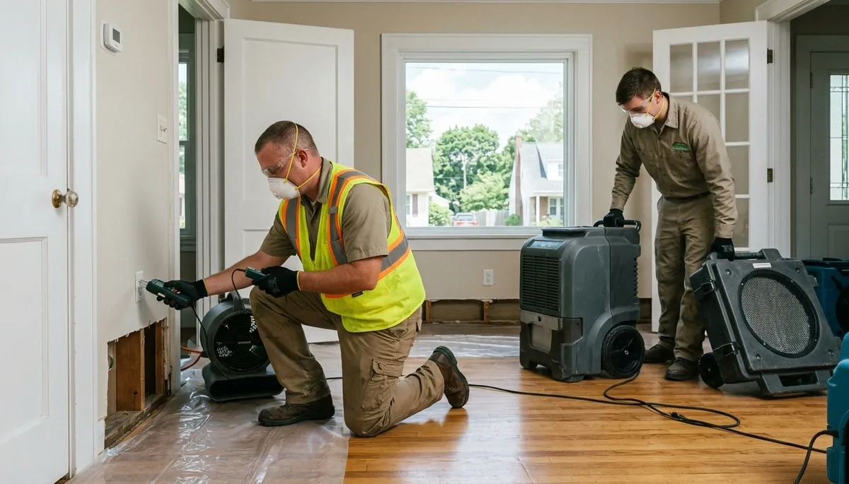 Water damage restoration team serving Akron, OH for fast cleanup and repair