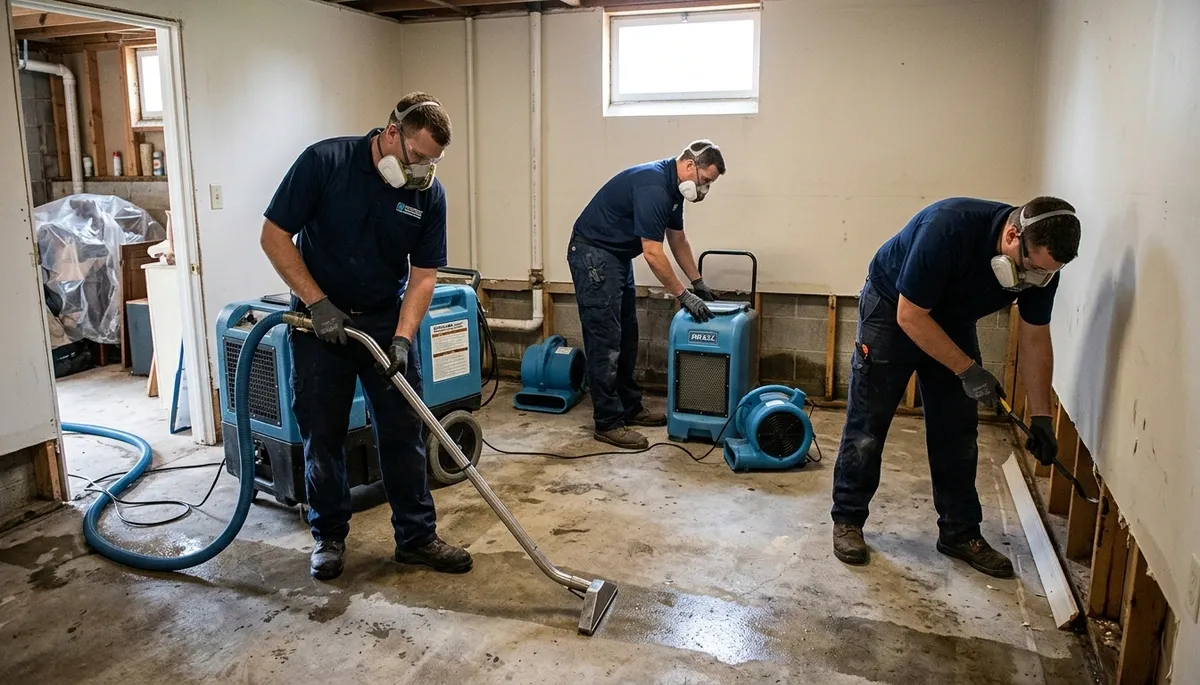 Water damage restoration team serving Akron, OH for fast cleanup and repair