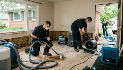 Water damage restoration team serving Akron, OH for residential and commercial cleanup