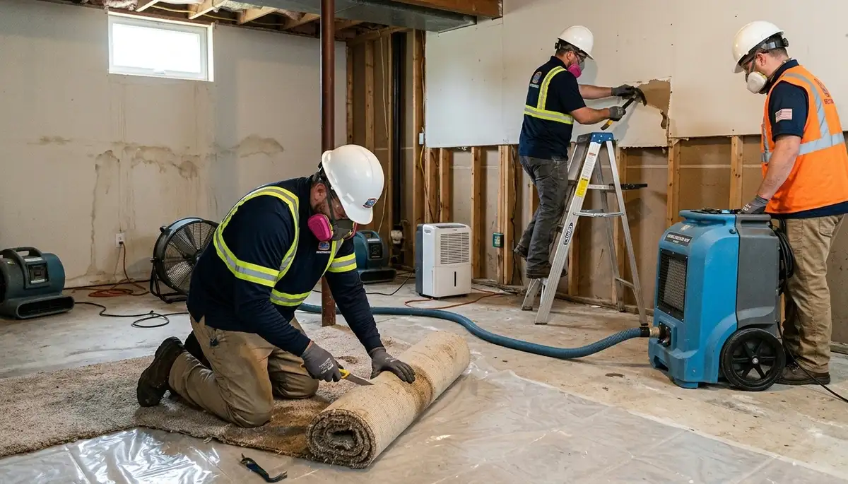 Water damage restoration services in Akron, Ohio for homes and businesses