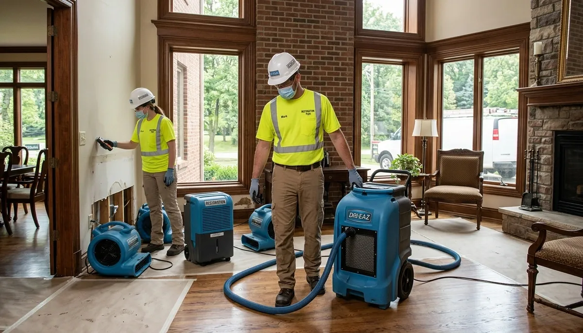 Water damage restoration team serving Akron, OH for residential and commercial cleanup