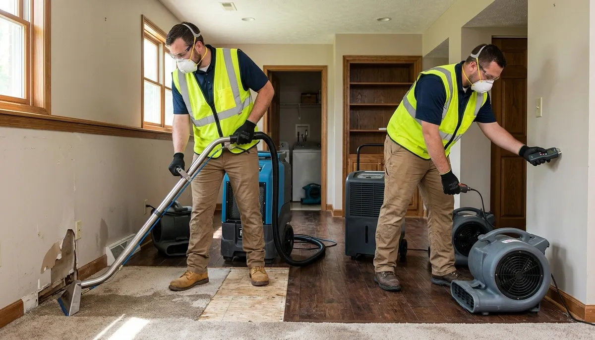Water damage restoration team serving Akron, OH for fast cleanup and drying