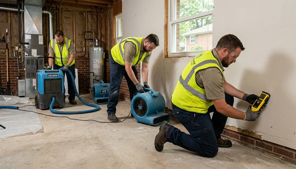 Water damage restoration team in Akron, OH serving homes and businesses