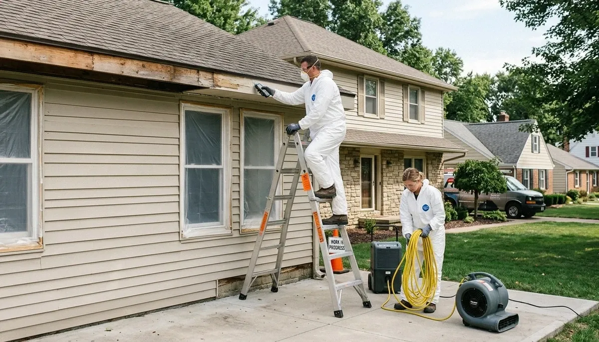 Water damage restoration team serving Akron, OH for home and business cleanup