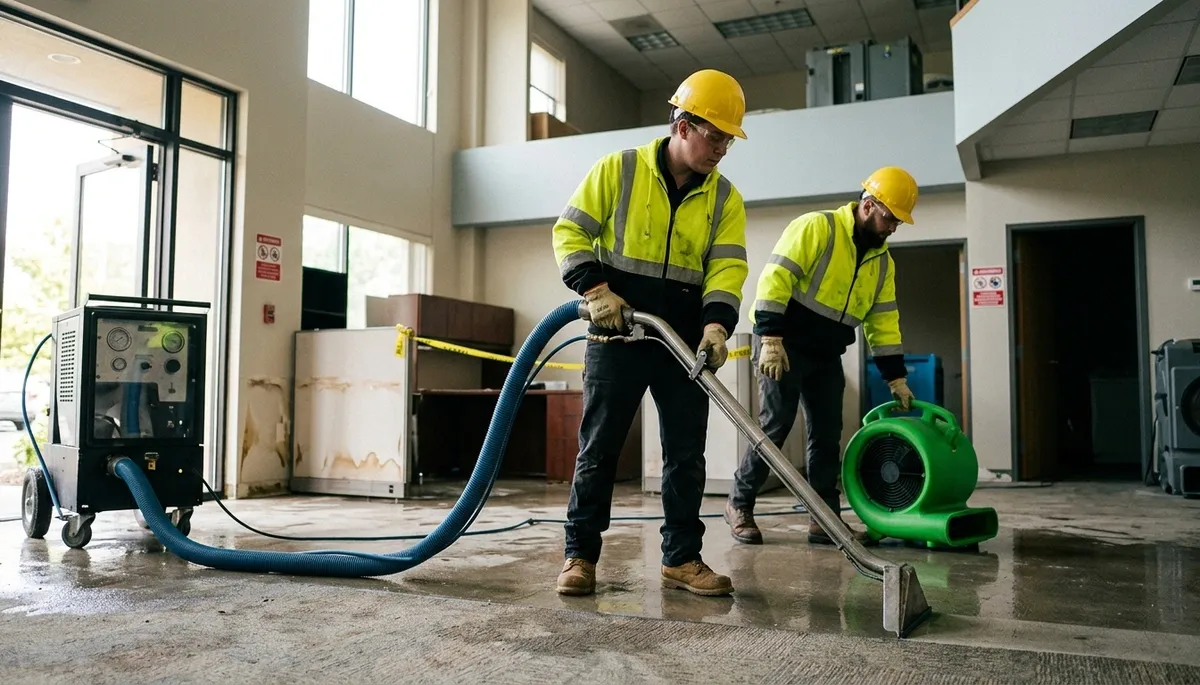 Water extraction service for Akron, OH homes removing standing water after flood damage